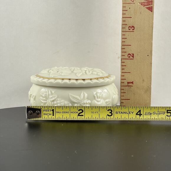 1998 Lenox The Fruits of Life KEEPSAKE TRINKET BOX 24K Gold Trim - Picture 7 of 8
